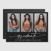 3 Fotokalligrafie Afstuderen Magnet Kaart (Voorkant / Achterkant)