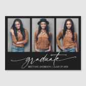 3 Fotokalligrafie Afstuderen Magnet Kaart (Voorkant)