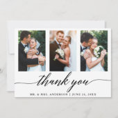 3 Fotokalligrafie bruiloft Bedankkaart (Voorkant)