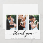 3 Fotokalligrafie bruiloft Bedankkaart (Voorkant / Achterkant)