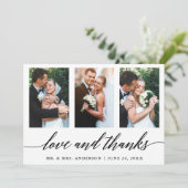 3 Fotokalligrafie Liefde en Bedankt bruiloft (Staand voorkant)