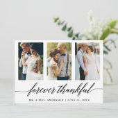 3 Fotokalligrafie voor ooit vrolijk huwelijk Bedankkaart (Staand voorkant)