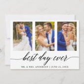 3 Fotokalligrafie Weduwdag Beste dag ooit Bedankkaart (Voorkant)