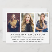 3 Fotomodel Actor Comp Kaart WAT (Voorkant)