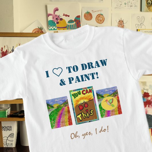 3-Fotopanel en tekst aanpassen Sjabloon T-shirt