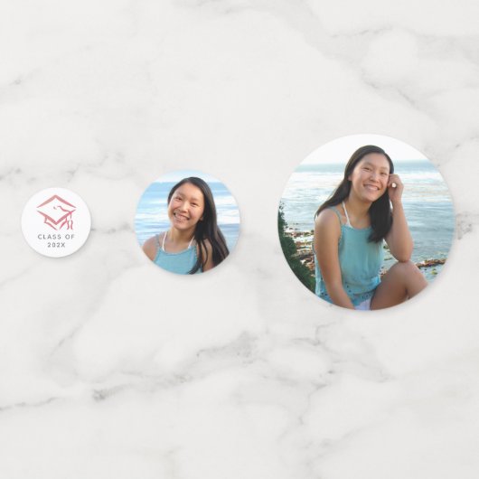 3 Fotoroze roze roze roodbruine glitterscript Confetti (Achterkanten)