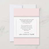 3 Fotoroze witte Baby shower |Aankondiging geboort Bedankkaart (Achterkant)