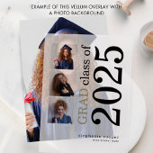 3 foto's 2025 Afstuderen Aankondiging Vellum