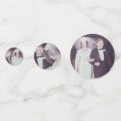 3 Foto's 50th Gold Wedding Jubileum Party Confetti (Voorkanten)