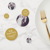 3 Foto's 50th Gold Wedding Jubileum Party Confetti (Groep)