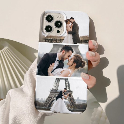 3 Foto's aangepaste collage iPhone Hoesje