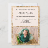 3 foto's Baby Geboorte Aankondiging (Achterkant)