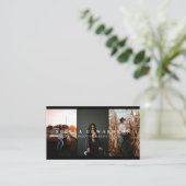 3 Foto's Casual modern zwart-wit Visitekaartje (Staand voorkant)
