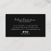 3 Foto's Casual modern zwart-wit Visitekaartje (Achterkant)