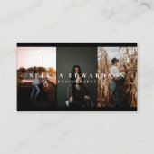 3 Foto's Casual modern zwart-wit Visitekaartje (Voorkant)