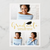 3 Foto's Collage Afstudeerder Aankondiging Folie (Voorkant)