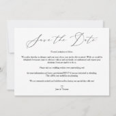 3 Foto's Collage Engaged Chic Romantic Wedding Save The Date (Achterkant)
