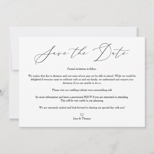 3 Foto's Collage Engaged Chic Romantic Wedding Save The Date (Achterkant)