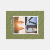 3 foto's collage op maat fleece deken (Voorkant (Horizontaal))