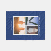 3 foto's collage op maat fleece deken (Voorkant (Horizontaal))