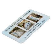 3 Foto's Dusty Blue Save the Date Magnet Magneet (Linkerzijde)