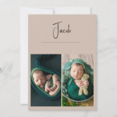 3 Foto's Eenvoudige aankondiging Baby (Voorkant)