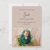 3 Foto's Eenvoudige aankondiging Baby (Achterkant)