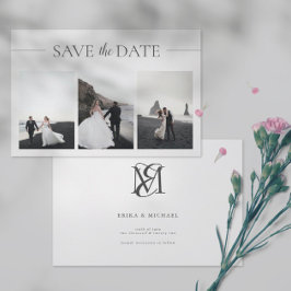 3 Foto's Elegant Classic Wedding Save the Date