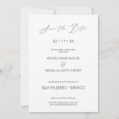 3 Fotos Elegantes Instantáneas Sesión Pareja Feliz Save The Date (Achterkant)