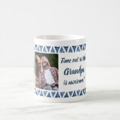 3 Foto's en aangepaste typografie - Blauwe rand op Koffiemok (Center)