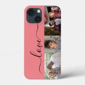 3 foto's en tekst personaliseren Case-Mate iPhone case (Achterkant)