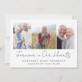 3 Foto's Funeral Sympathie Hartelijk dank Bedankkaart (Voorkant)