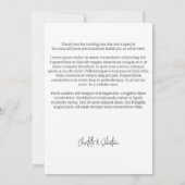 3 foto's gepersonaliseerde bruiloft met bericht bedankkaart (Achterkant)