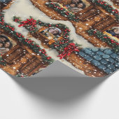  3 foto's Ginger Bread House Wrapping Cadeaupapier (Hoek)