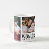 3 foto's Het is de mooiste tijd Kerstmis Koffiemok (Voorkant links)