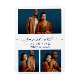 3 foto's Huwelijk Save The Date  Magneet