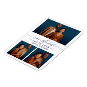 3 foto's Huwelijk Save The Date Magneet (Linkerzijde)