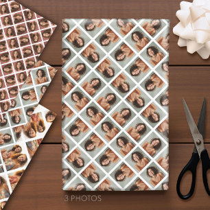 3 Foto's in 3 verschillende formaten Funky Design  Inpakpapier Vel