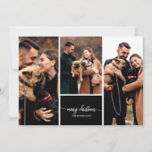 3 Foto's Klein Stijlvol Kerst Zwart Kaart (Voorkant)