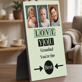 3 foto's lief je opa groen fotoplaat
