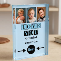 3 foto's liefde voor je opa blauw