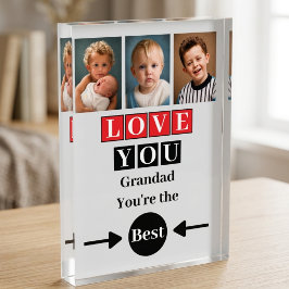 3 foto's liefde voor je opa rood