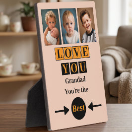 3 foto's liefde voor opa oranje fotoplaat