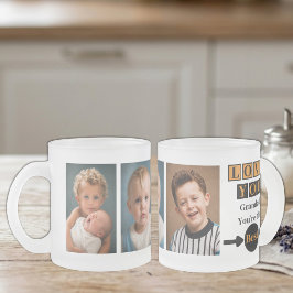 3 foto's love you opa oranje matglas koffiemok