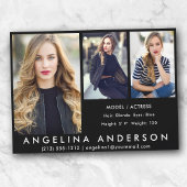 3 Foto's Model Actor Comp Kaart Blk