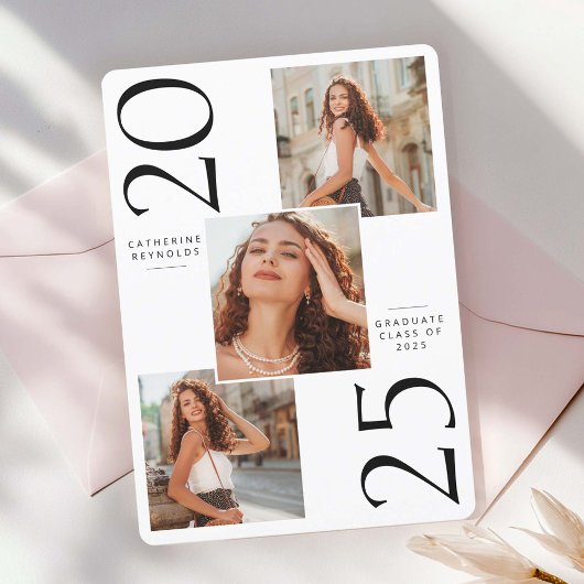 3 foto's Modern Afstuderen Kaart