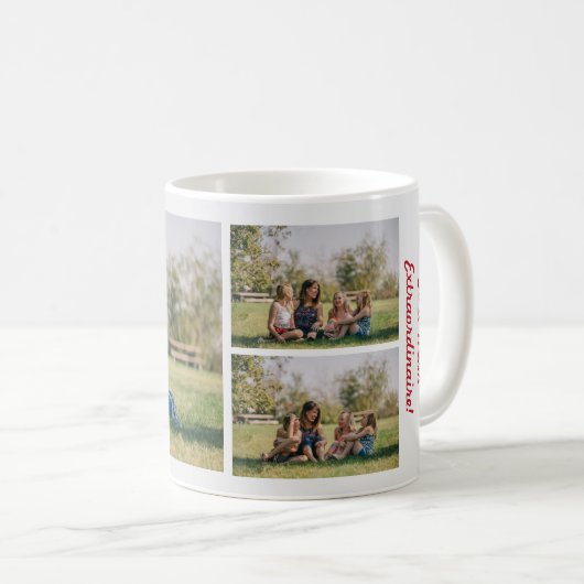 3 Foto's Moeder Buitengewoon Leuke Elegante Moeder Koffiemok (Voorkant rechts)