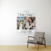 3 Foto's Namen 60ste Huwelijksjubileum Welkom Wandkleed (In situ)