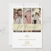 3 foto's Net getrouwd met de hand geschreven citaa (Voorkant)