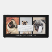 3 foto's Pet Dog Love is een viervoetig woord zwar Bureaumat (Keyboard & Muis)